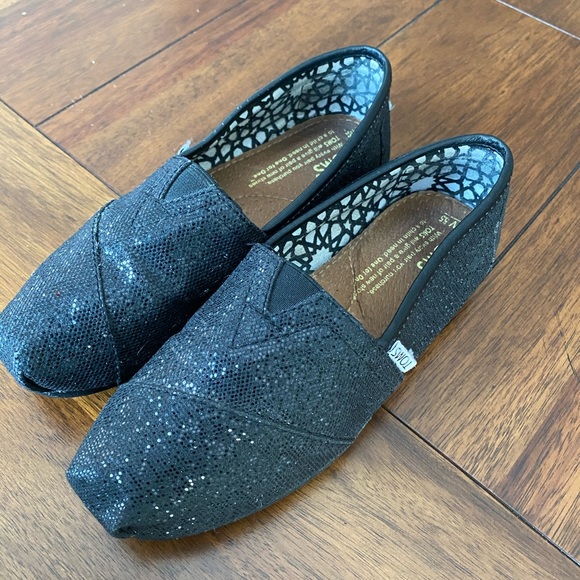 TOMS black glitter canvas - Picture 14 of 16